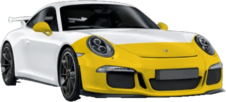 The areas the Basic Kit covers, highlighted on a car
