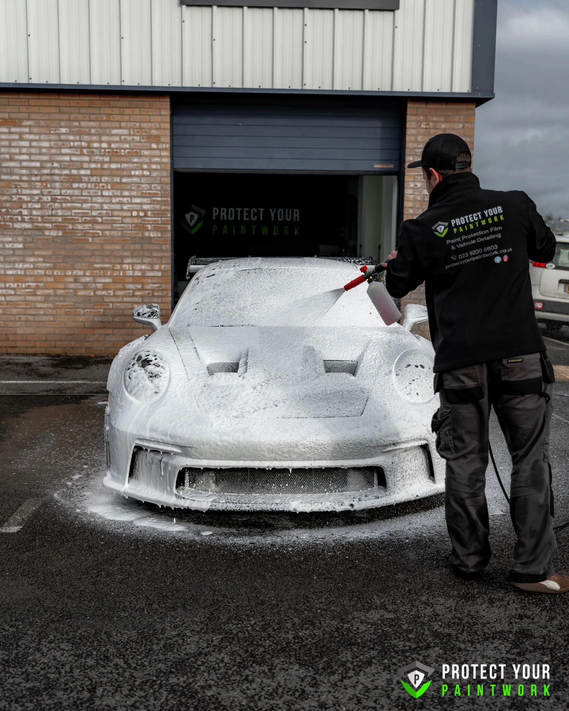 snow foam prep porsche gt3rs hampshire