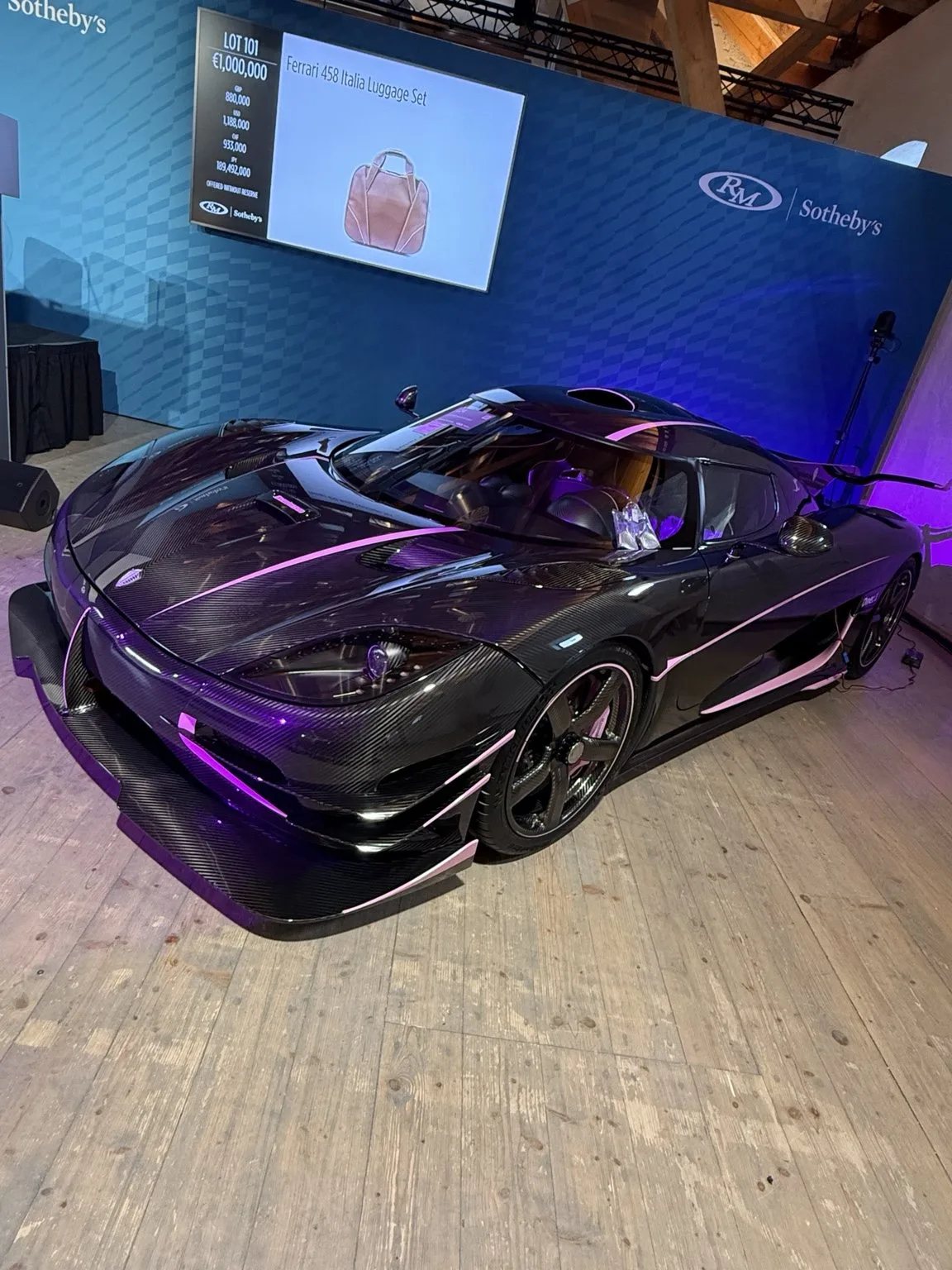 A Koenigsegg prepared for a collector-car auction